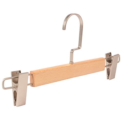 high quality beech wood trunks/ trouser clip/clothing store wood skirt clip/ slip pants hanging/ solid wood coat hanger-A