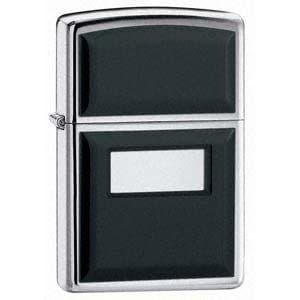 Zippo Ultralight Black Chrome with raised black mouldings. Great for Birthday Gifts, Wedding Gifts, Gifts for Him and Gifts for Her.