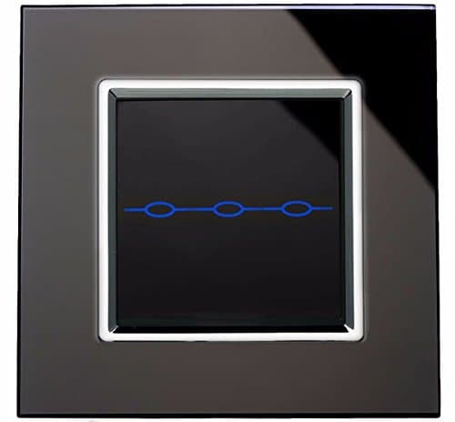 Glass Switch Glass Glass Glass Touch Light Switch 3 Gang 1 Way Black (3x 600 watts) CA-AN03 BK