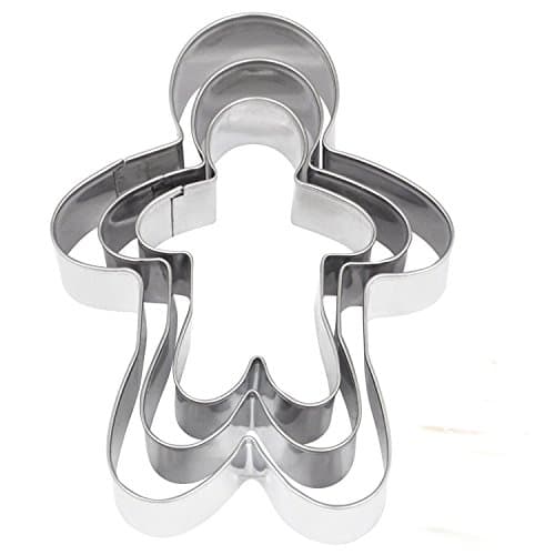 Cookie Cutter, LoveChef Set of 3 Biscuit Cutter Stainless Steel - Gingerbread Men Cutter Set