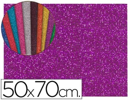Eye Rpapel – Glitter EVA 60 g/m² 50 x 70 cm Thickness 2 mm Pack of 10 Purple)