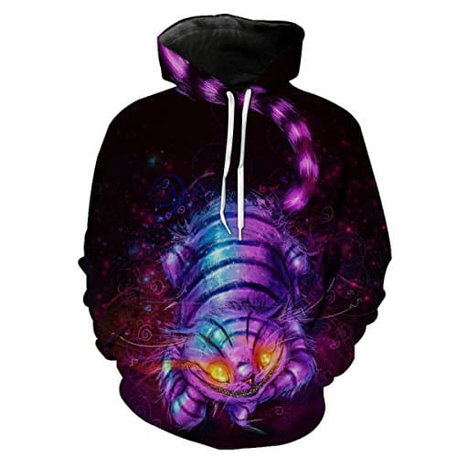 Mens Womens Boys Girls Hoodies 3D Prints Lightning Cats Sweatshirt Full Sleeve Jumper Top Casual Work Leisure Sport Sweater Pull Over Large,OneColor-M