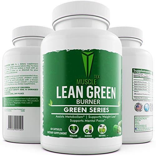 _MUSCLE TEX GREEN LEAN BURNER_ Garcinia Cambogia – Green Coffee Bean Extract – Raspberry Ketones – Green Tea Extract – Green Series - Weight Loss For Men &amp; Women