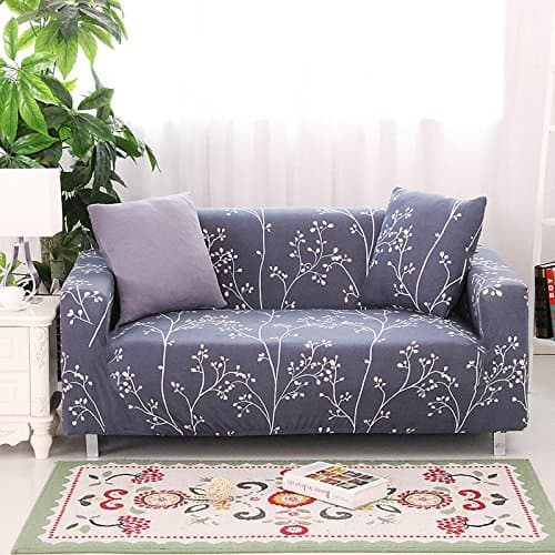 YUTIANPRO Sofa Covers 3 Seater Couch Floral Prin Slipcover Elastic Fabric Settee Protector