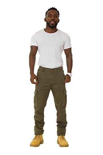 Men's Slim Fit Cargo Pants - Army Green Cargo pocket fashion Pants Combat