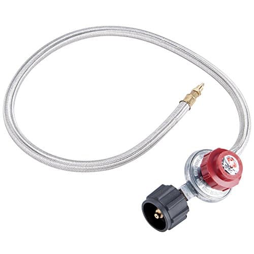 Backyard Pro 36" Stainless Steel Gas Connector Hose and 10 PSI LP Regulator - Male Connection