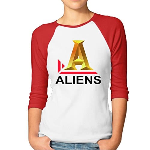 Ancient Aliens Logo Â  Red Raglan Sleeves T Shirt For Women - M
