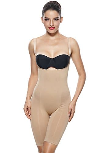Women's Wear Your Own Bra Shapewear Slip Mid Thigh Corset Bodysuit