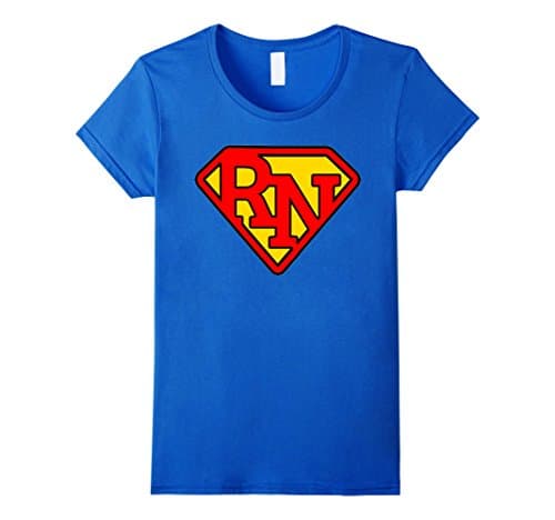 Super Nurse RN T Shirt - Female Medium - Royal Blue