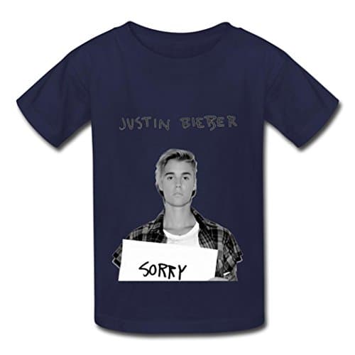 Justin Bieber 2016 Tour Poster Printed T-Shirt for Big Boys' Girls' M