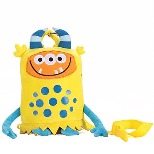 Toddler Backpack-TALENTBABY Kids Backpack with Leash Safety Harness Preschool Backpack for 1-3 Years Old Girls Boys, 6.7 x 3.1 x 8.7 in（Yellow Monster）