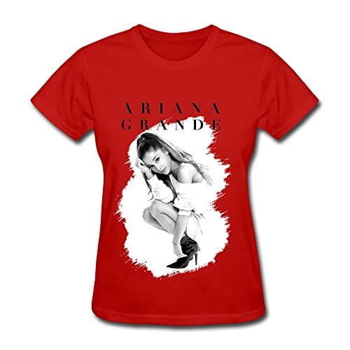 Anskan Women's Ariana Grande Art T-shirt XL Red