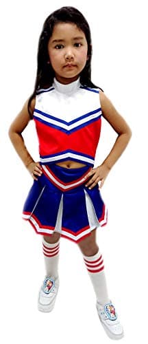 Total 2550American Mini Kids Girl Cheerleader Uniform Costume Cosplay Karneval Outfit Red/Blue/White
