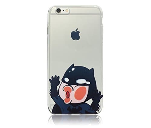 Batman iPhone 6 PLUS (BIG VERSION) / 6S PLUS (BIG VERSION) Case, PopJoy® - (5.5 Inch Case) Light, flexibile, clear TPU case w/ premium designs