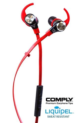 DinoTwin T2's Premium Sport Ear Bluetooth Earbuds ~ Liquipel Moisture Protection ~ ComplySPORT+ No-Slip Foam Tips Included ~