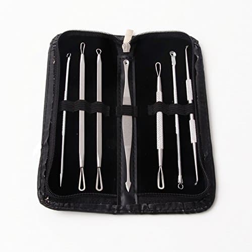 Yamde Blackhead &amp; Blemish Remover Kit Acne Treatment 7 Professional Surgical Extractors Instruments Easily Cure Pimples, Blackheads Comedowns Acne And Facial Impurities Safe To use