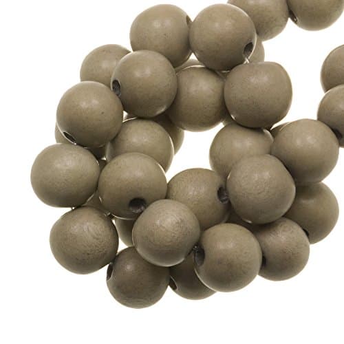 Wooden beads vintage look 6 mm Light grey (280 Pieces)
