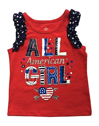 Patriotic Tanks Toddler Girls Tank Tops All American Girl 4T Multicoloured