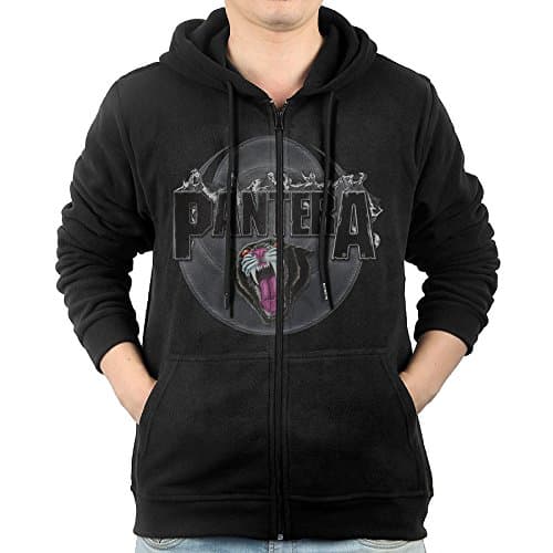 Mens Pantera Heavy Metal Bands Men's Slim Fit Zip-up Hoodies Fleece Sweatshirts Jacket