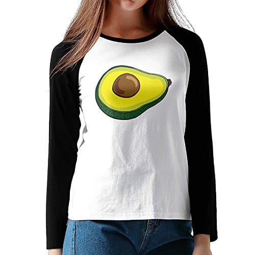 HROSE Avocado Women Baseball Athletic Baseball Tee Medium