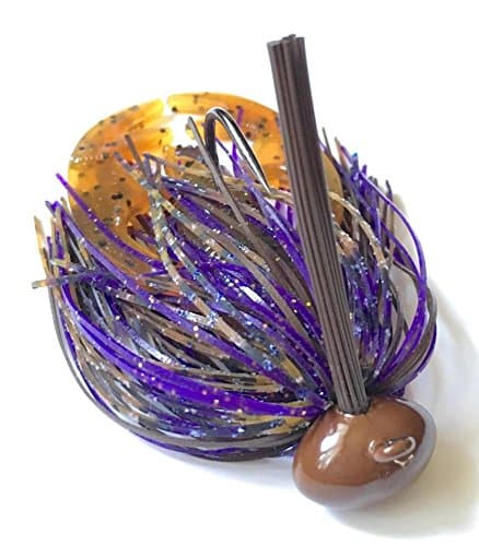 Screwy Lewy Lures Football Bass Jigs with Craw Trailer (PBJ, 1/4 oz)