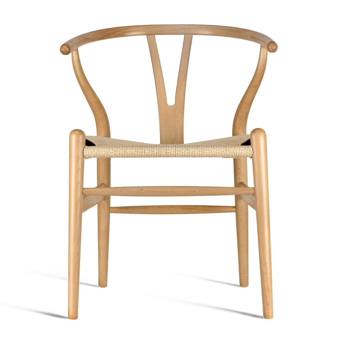 Wishbone Chair Rattan Armchair Solid Wood Suitable for Living Room Or Dining Room