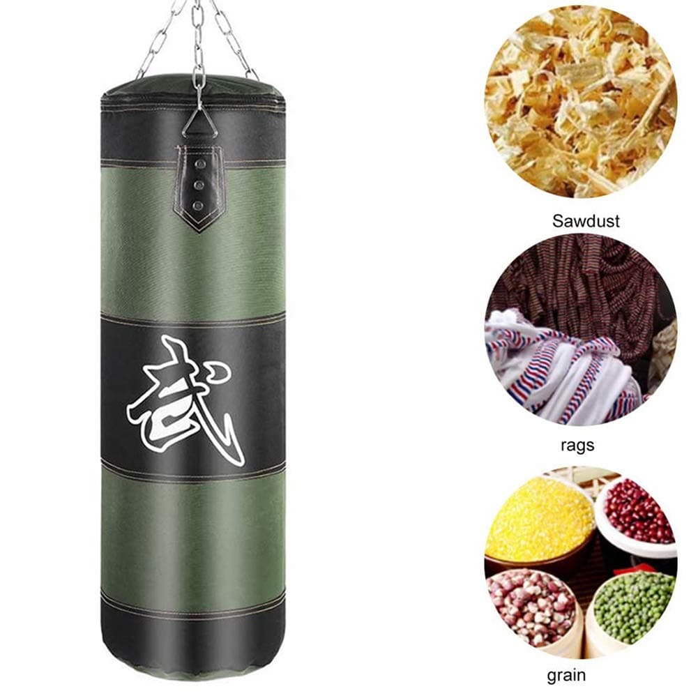 GLOA Sandbag Set, Fitness Training MMA Boxing Kick Hanging Sandbag Punching Bag Gloves Guard Kit