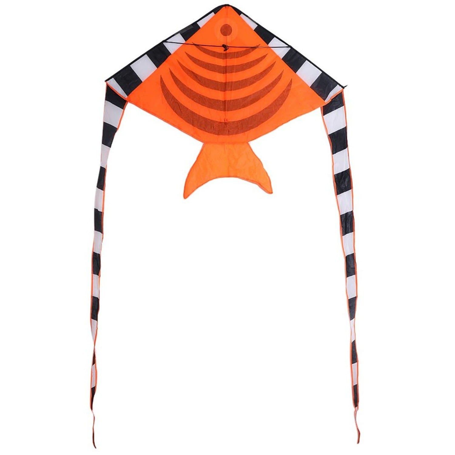Orange Batfish Style Flying Kite Outdoor Sports Game Toys Animal Fly Kites For Kids Best Gift Steadily In The Breeze Easy To Carry And Convenient Use