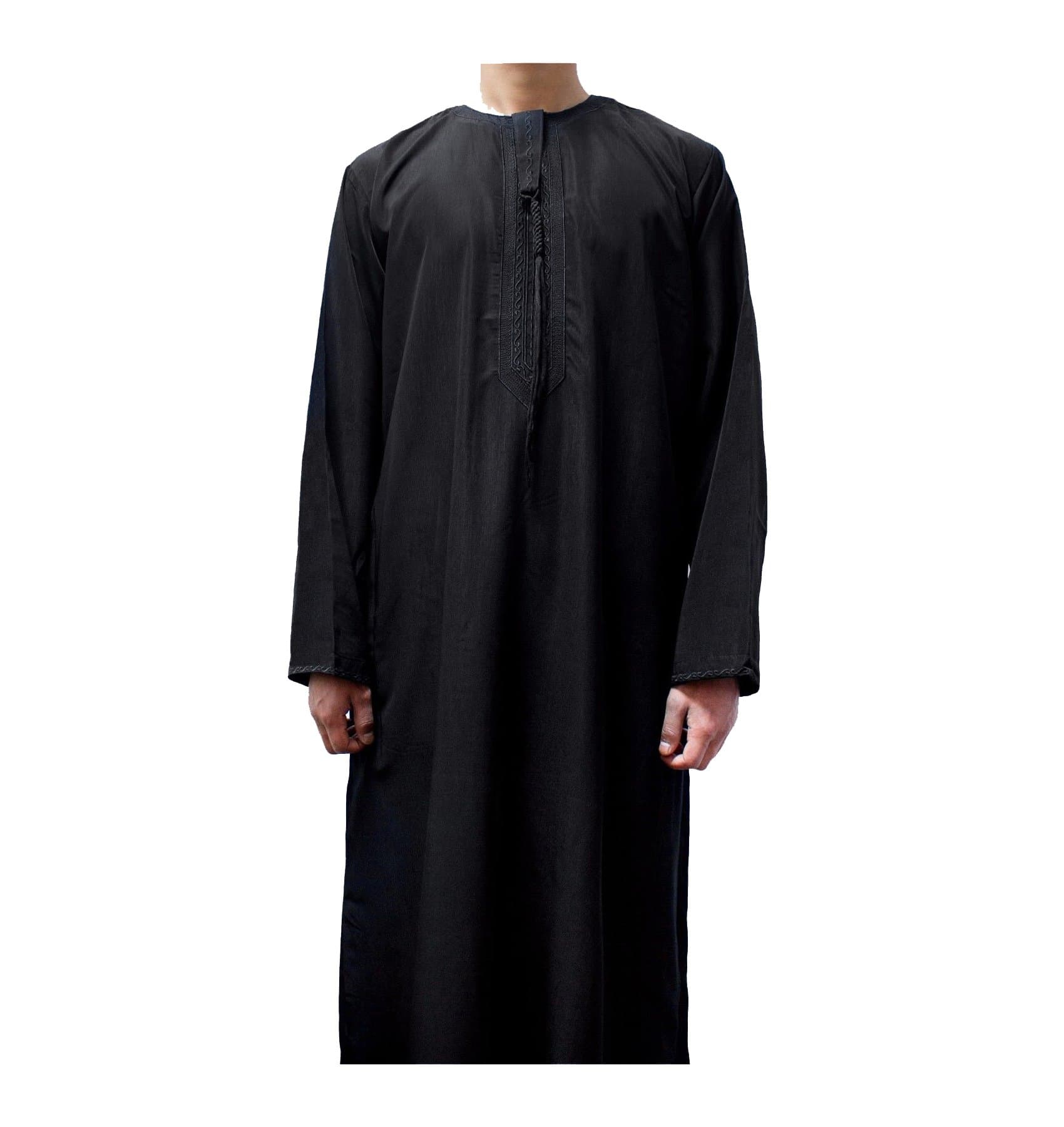 Omani Mens and Boys Tassel Jubba Thobe Arab Saudi Dishdash
