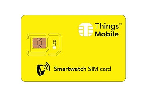SIM Card for SMARTWATCH - Things Mobile - with Global Coverage and Multi-Operator GSM/2G/3G/4G LTE Network, No Fixed Costs, No Expiration Date and Competitive Rates, No Credit Included