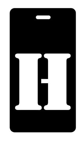Luggage Tag - H - Upper Case