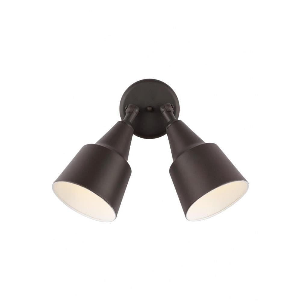 Generation Lighting 8560702-71 Large-Sized Outdoor Flood Light Adjustable Swivel Aluminum Flood Light, 2-Light 240 Total Watts, 13" H x 23" W, Antique Bronze