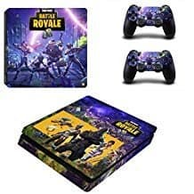 New PS4 Slim Vinyl Skin Sticker Cover for Playstation 4 System Console and 2 Controllers - Fortnite Skin (Squad)