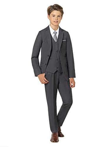 Paisley of London Boys Classic Grey Prom Suit, Slim-fit Premium Suit, X-Large - 20