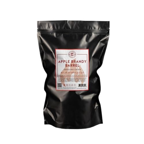 Midwest Barrel Company Authentic Barrel BBQ Smoking Wood (Apple Brandy) – Genuine Apple Brandy Wood Chips for BBQ, Grilling, and Smoking