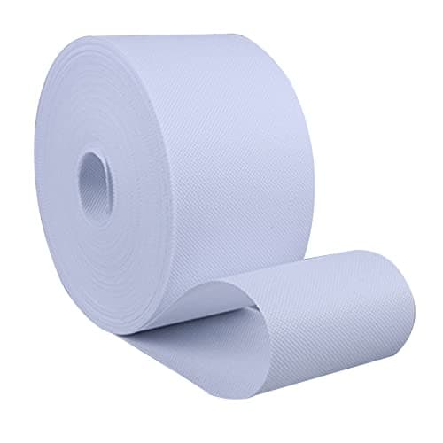 UNIQUELLA Curtain Tape Wide 4 Inch 25 Meters Thick Quality Non Woven Fabric Plain Curtain Tape for 20 Curtains (25 Meter | White) Without Holes Cut Holes As Per Requirement,