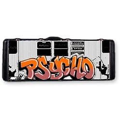 Postal Monkey Fly - Case for Electric Guitar - Black with Graffiti Motif