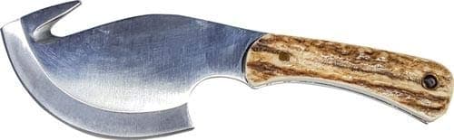 Uncle Henry 2201UH 7.5in D2 High Carbon Steel Full Tang Gut Hook Skinner Knife with 3.5in Blade and Stag Horn Handle for Outdoor, Hunting and Camping