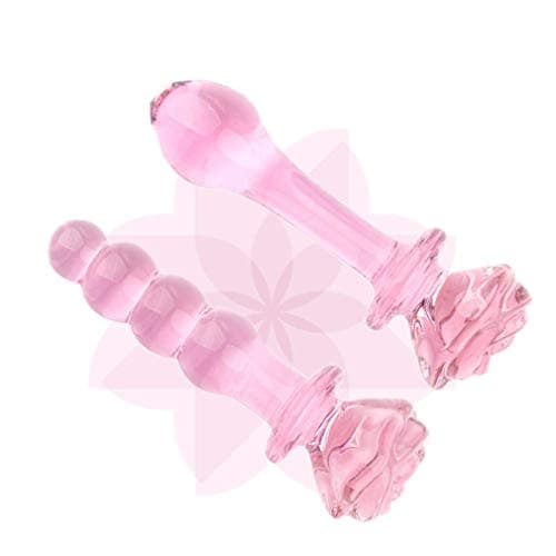 Crystal Glass Pink Flowers-Automatic Fun Holiday Gift / 2 Pieces
