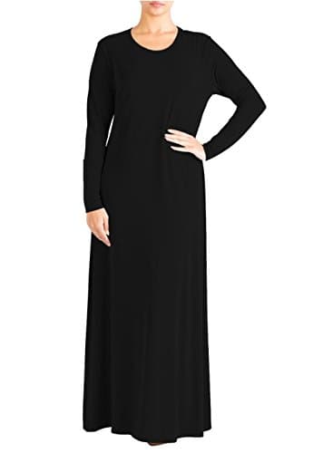 New Womens Plain Abaya Islamic Burkha Kaftan Farasha Jilbab Jersey Maxi Dress