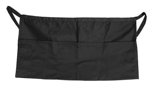 Update International (WAP-BK) Cotton Blend 4-Pocket Waist Apron,40 Pound,Black