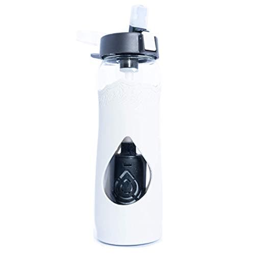 Escape Glass Filtered Water Bottle | 24oz | American Made Filter Removes Chemicals, Lead, PFOA, PFOS, Chromium 6, VOC, Giardia, Cryptosporidium & 99.99% of Tap Water Contaminants | BPA Free
