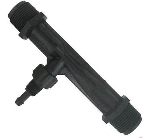 (287-PP) Gas/Liquid Injector - Polypropylene Black 1/2" MNPT