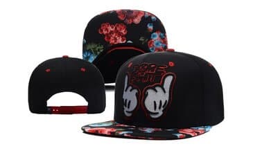 Dope Baseball Cap Mickey Mouse Hands Black Snapback Hat Cap （Variety Choices）