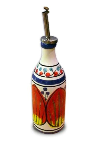 Italian Pottery Hand Painted Oil Bottle Bellarte Allegria from Italy