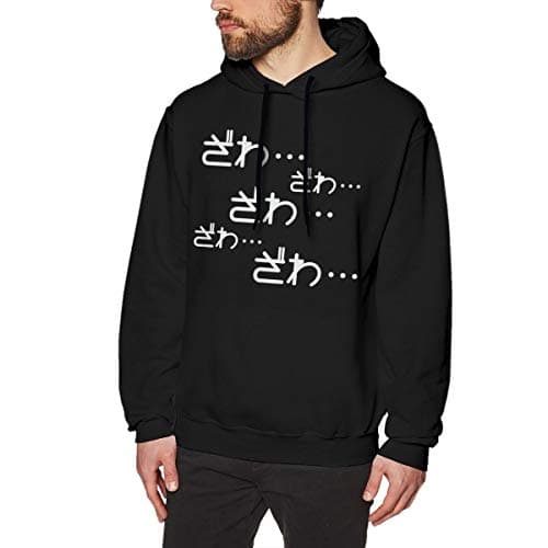 JIALIA Akagi Kaiji - Zawa. Crewneck Long Sleeve Sweatshirt Pullover Hoodies for Men Black