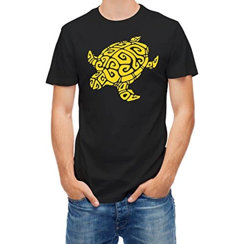 T shirt Sea Turtles Tribal Black S Apparel