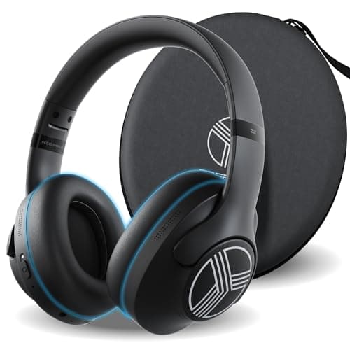 TREBLAB Z2 - Premium Sports Wireless Headphones - Active Noise Cancelling T-Quiet ANC, Bluetooth aptX Ultra-HD Sound, Over Ear Neodymium Speakers, 35H Playtime, Microphone, Best For Gym Workout Travel - Black