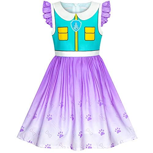 Girls Dress Paw Marshall Costume Patrol Halloween Party Size 3-7