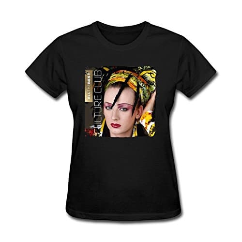 FUSHUOBTW Women's Culture Club T-shirt Size M Black